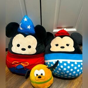 Disney Sorcerer's Apprentice Mickey and Minnie Mouse Bundle Squishmallow